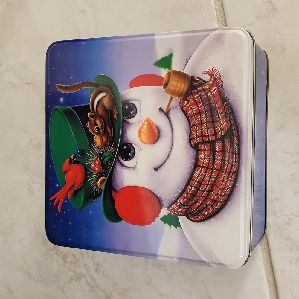 🎄 SNOWMAN SQUARE TIN 🎄